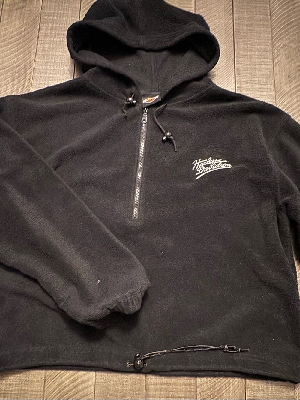 Harley-Davidson Black Fleece Pullover with White Script Logo